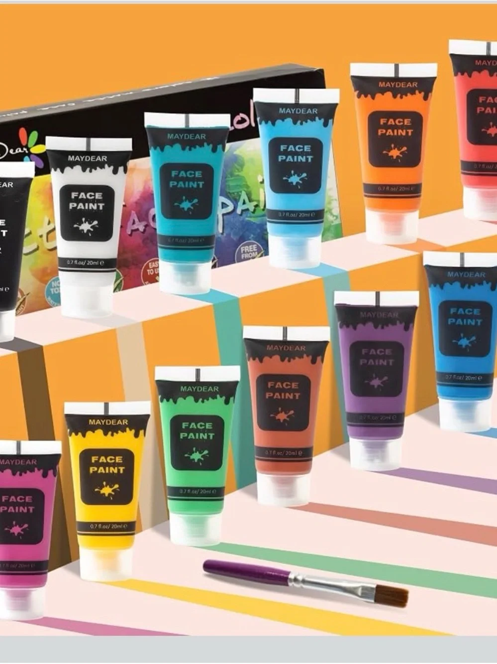 Face Paint Set - Assorted Colors (12 Pack)
